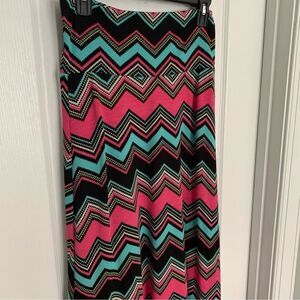 Her She Chevron Maxi Skirt Medium NWOT